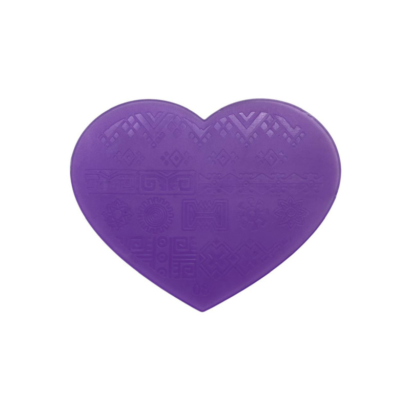 PLACA PLASTICA SELLOS UÑAS EVOK(NL-H26929-HEART)