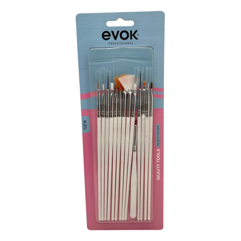 SET PINCEL UÑAS 14PCS EVOK (CM-SL-1500)