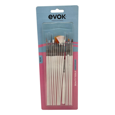 SET PINCEL UÑAS 14PCS EVOK (CM-SL-1500)