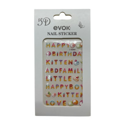 STICKER UÑAS SURTIDO EVOK (ZY-2398-43)