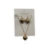 Set Cadena + Aretes Corazon Dorado Firenze (Hc-24Dd111-1)