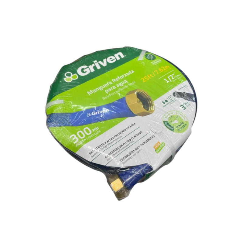 Manguera Reforzada Griven 1/2 - 7.6 Mts (Gvg-Ph-25Ft)