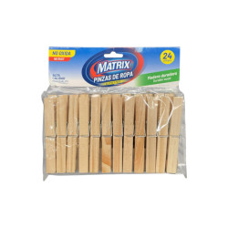 Prensa Ropa Matrix Plast 24Pcs (A018B-Fc1107-2)