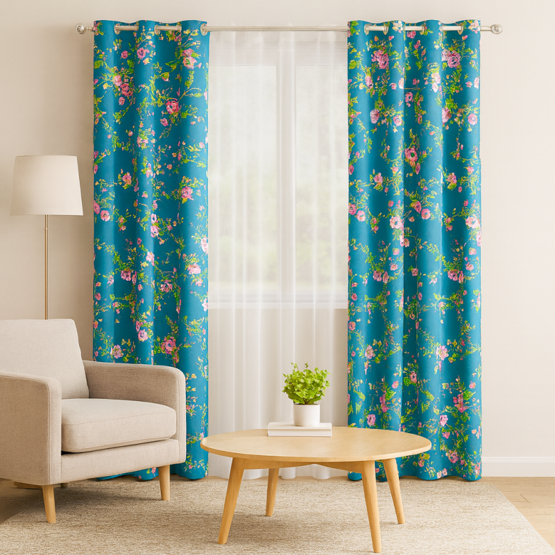 Cortina 55x94 Teal 4Home para decoración