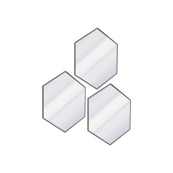 Set Espejos Hexagonos 22.9 X 20 Cm  (Bhb-109-Diyl3)