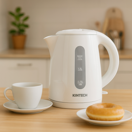 Hervidor eléctrico KINTECH 1.7L acero inoxidable con apagado automático