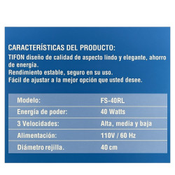Abanico Pedestal Tifon(Fs-40Rl)
