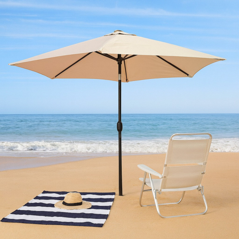 Sombrilla Everest 2.3M Rotacion Luz Led (Sm-2307-2)