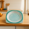 Plato Hondo Living 4Home Cuadrado Melamina 21Cm(M-Fzp-8808-B