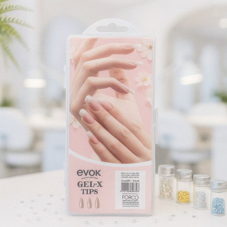 TIPS PRELIMADO GEL X STILETTO 240PCS EVOK(NL-22MJR-10)