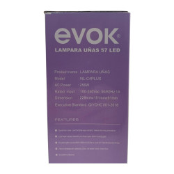 LAMPARA UÑAS 57LED 256W EVOK (NL-c4plus)