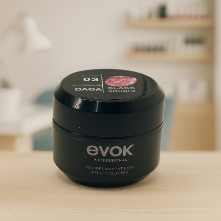 Gel de Extensión EVOK Efecto Glitters 5ml – Brillo y resistencia para uñas