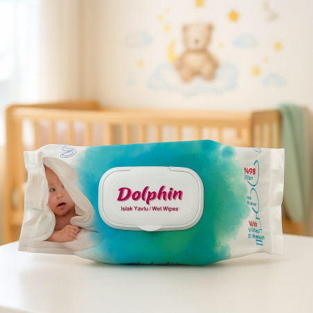 Toallas húmedas Dolphin bebé 72 unidades suaves y seguras