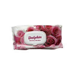 Toallas Humedas Dolphin 72Pcs Aroma Rosas  (Rose-Wipes)