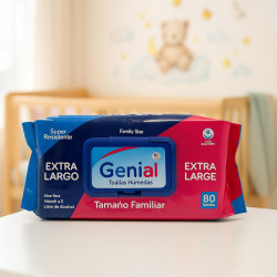 Toalla Humeda Ext Largo 80Pcs Genial(A414-Bwc55-80)