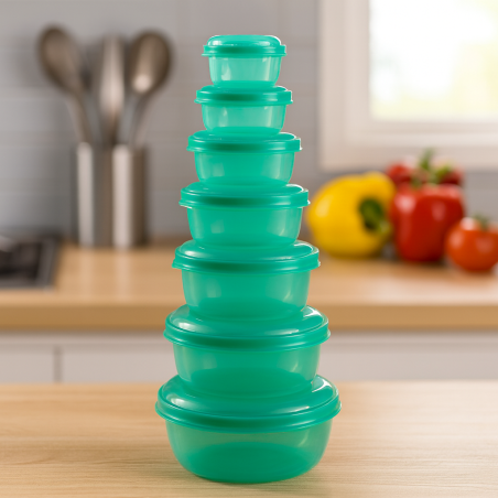 Envase Plastico 7Pzs Colores(Kry 1058)