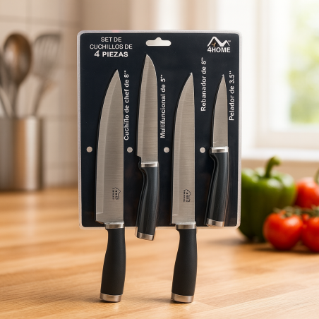 Cuchillo 4Home 4Pzs (A164-Dj-003)