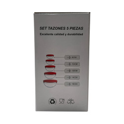 Set Tazon 4Home Vidrio 5Pcs  (A373-Tp5015Y/Bha)Of.00