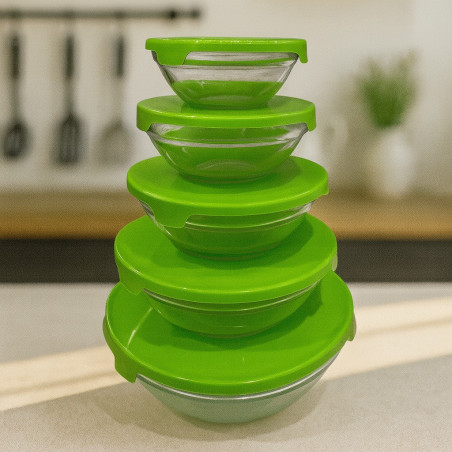 Set Tazon 4Home Vidrio 5Pcs  (A373-Tp5015Y/Bha)Of.00