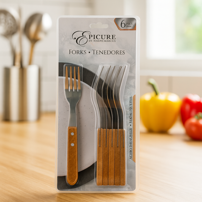 Jgo Tenedor Metal 6Pza (Ep-Fkw6St-2)