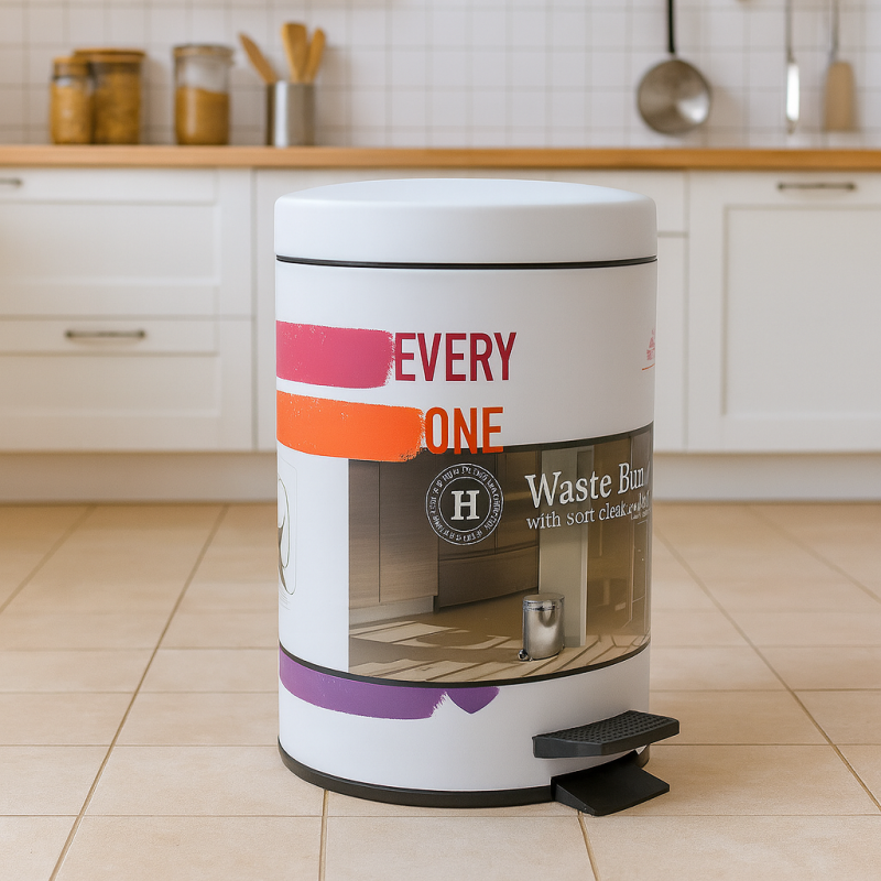 Basurero Metal 4Home 5L Heritage Clrs(288797)