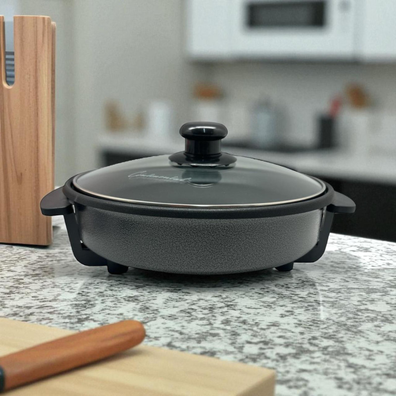 Sarten Electrico 12''Tapa Vidrio Redondo Continental