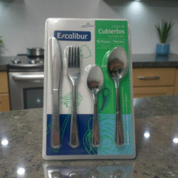 SET CUBIERTOS 16PCS EXCALIBUR(A151-WD2390DC-16)