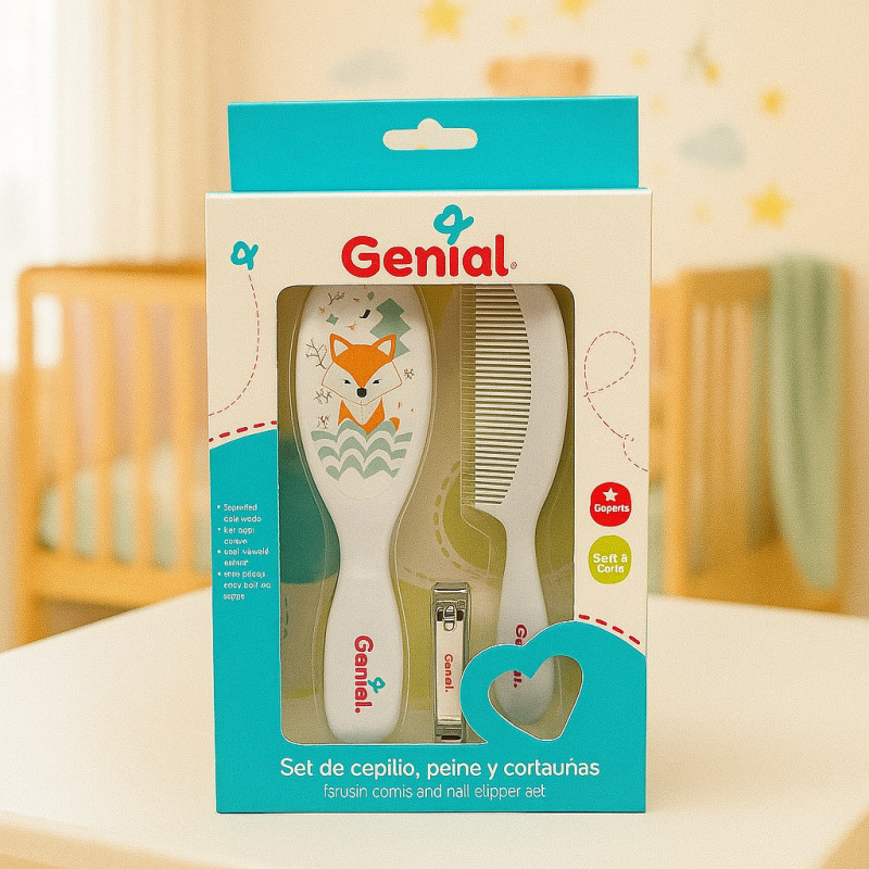 Cepillo Peine Corta Uñas Bebe Genial(Gn-060-9608)