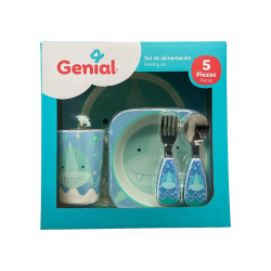 SET PLATO-VASO-CUBIERTO STD DISEÑO GENIAL (GN-SS50009-1)