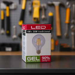 Bombillo Vintage G80 4W luz cálida decorativa