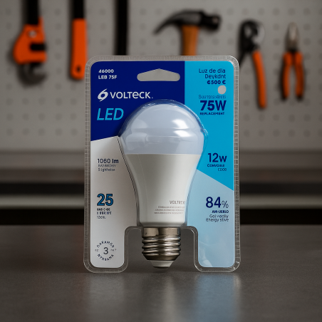 Bombilla LED Luz Día 12W Equivalente a 75W  Iluminación Clara y Eficiente