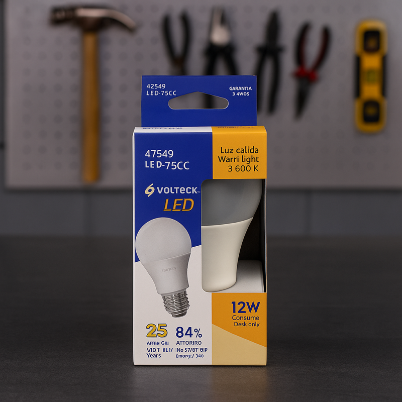 Bombillo LED 12W Luz Cálida Truper Volteck | Iluminación eficiente y acogedora