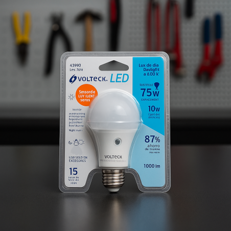 Bombillo Led  A19 10W Sensor Luz