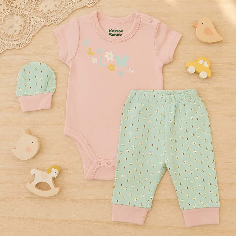 ROPA NIÑA NB/6-9M 4SET (L-KK-13647-BG)