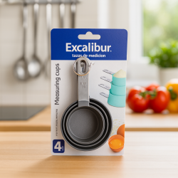 Cuchara Medidas Excalibur 4Pcs (Ex-M16-Kt2202)