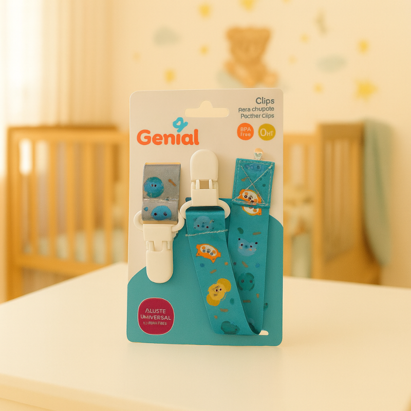 Clips Chupeta Bebe Genial(Gn-Pc-2C)