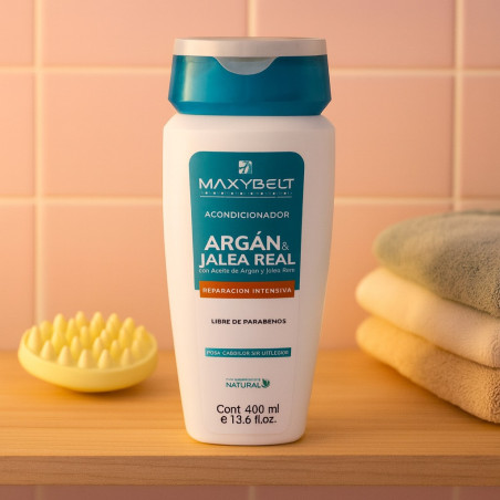Acondicionador Maxybelt Argan y Jalea Real 400 ml | Nutrición y suavidad