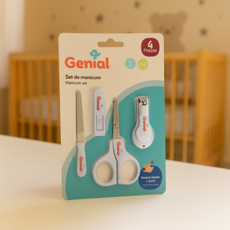 Corta Uñas Bebe 4Pcs Genial(Gn-K211)