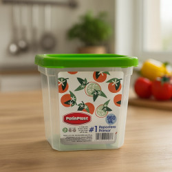 Recipiente Polinplast Cuadrado Plastico  (175-186)