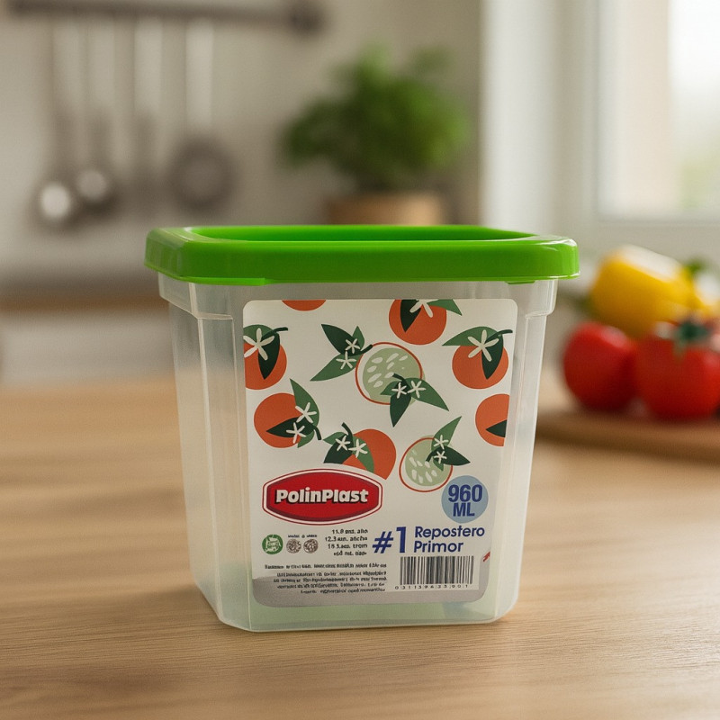 Recipiente Polinplast Cuadrado Plastico  (175-186)