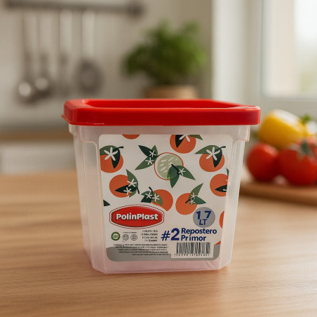 Recipiente Polinplast Cuadrado Plastico  (175-187)