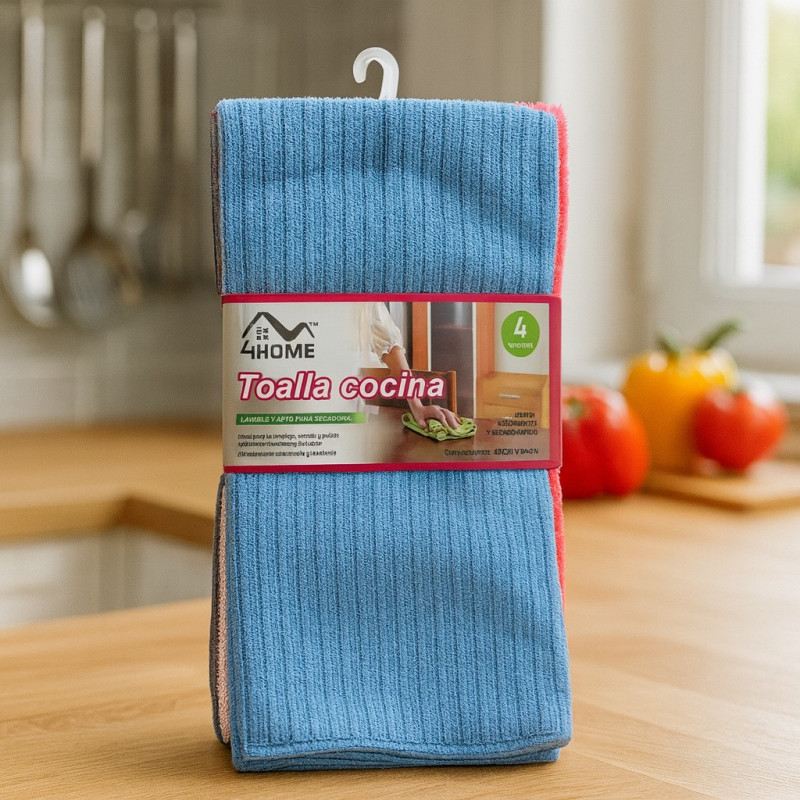 Toalla 4Pcs Cocina 4Home (A414-Tw04)Of.00