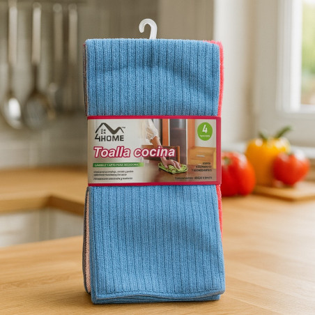 Toalla 4Pcs Cocina 4Home (A414-Tw04)Of.00