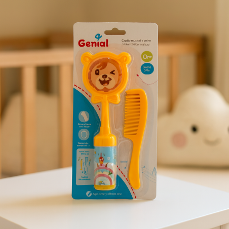 Set de cepillo y peine para bebé GENIAL | Cuidado suave y seguro del cabello