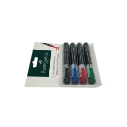 596852 Fc Marcador Permanente Biselado (Negro, Azul, Rojo, V