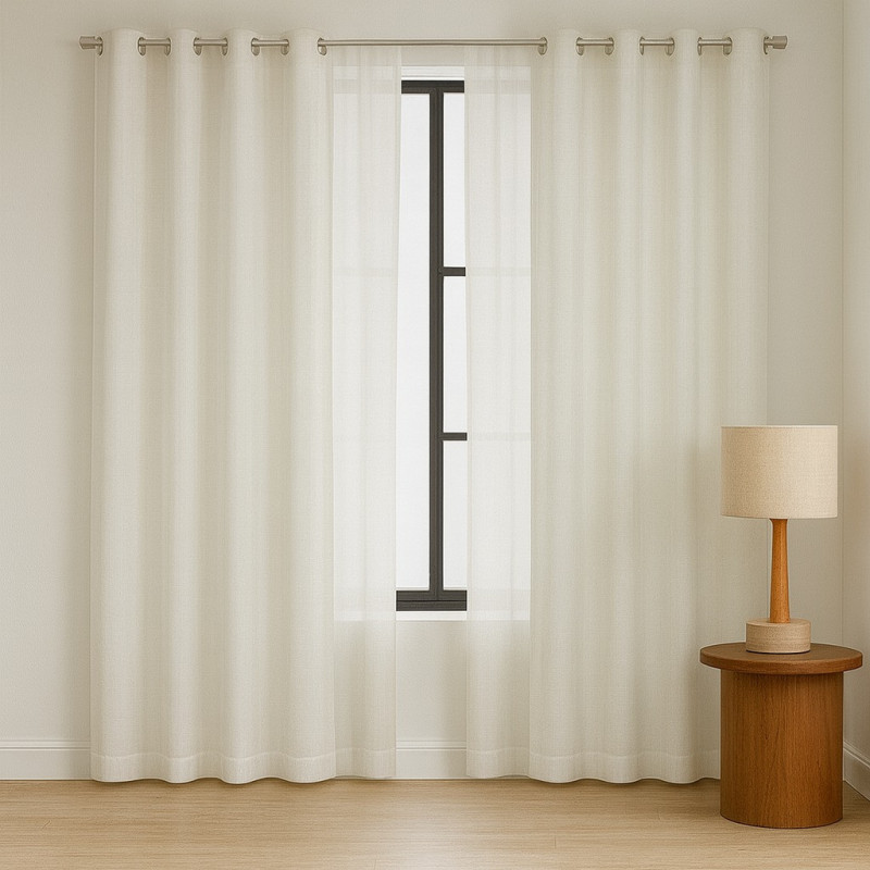 Cortina 4Home 55X90 Gommet Window Panel Linen (Wpsg48395Fba)