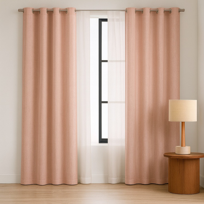 Cortina 4HOME 55x90 Grommet Blush | Elegancia y privacidad para tu hogar