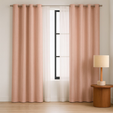 Cortina 4HOME 55x90 Grommet Blush | Elegancia y privacidad para tu hogar