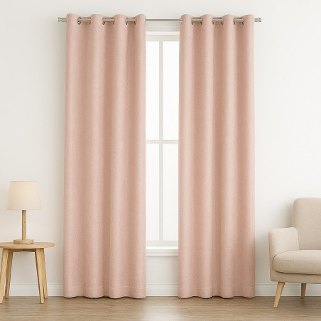 Cortina 4HOME 55x90 Grommet Blush | Estilo suave y elegante para tu hogar