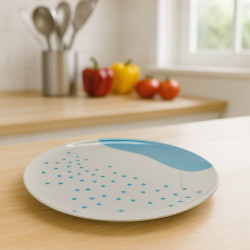 PLATO MELAMINA LIFE ART 11" AQUA(726-2403780)